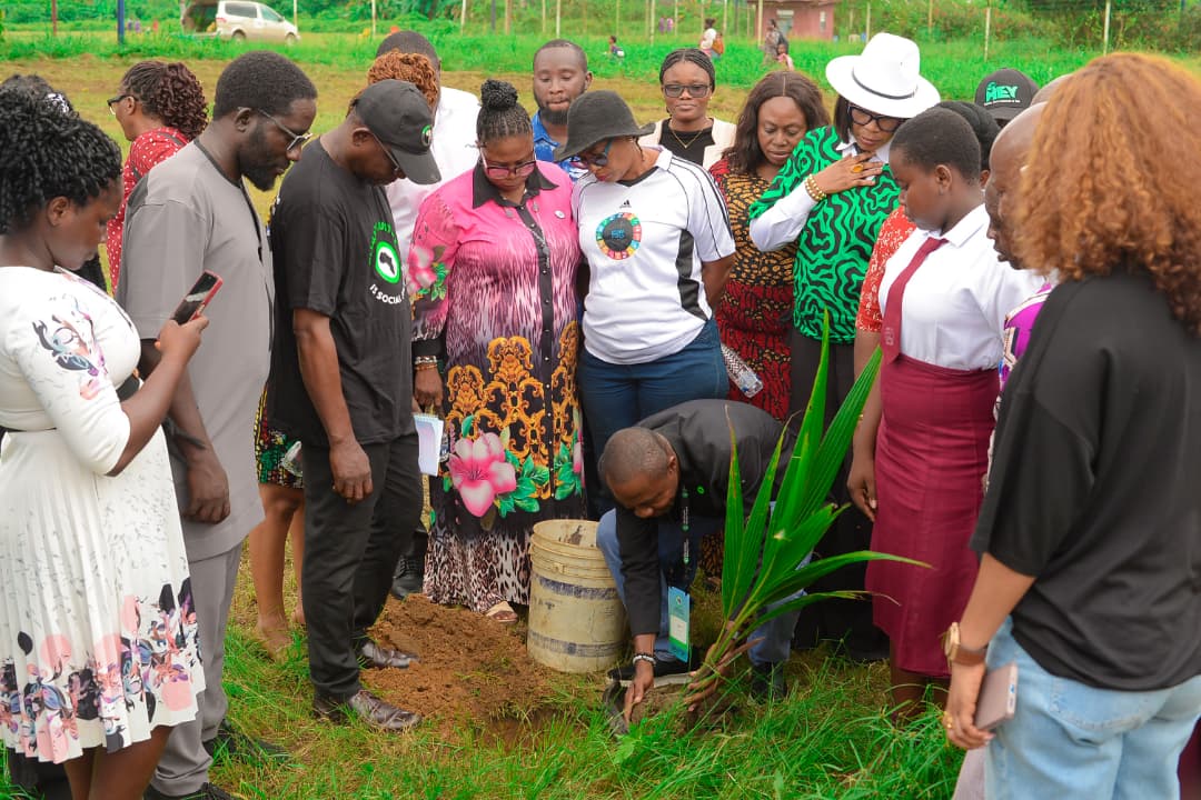 QGDF volunteers working together during a community tree planting programme