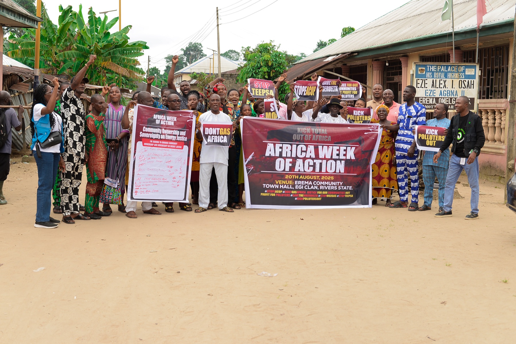 Community members participating in a QGDF programme